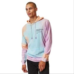 NWT Reason Multicolored Tie Dye Long Sleeve Hoodie